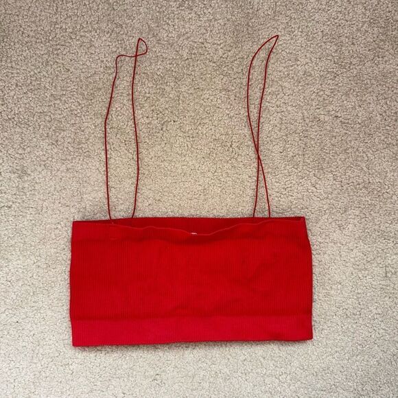 Urban outfitters Red ribbed crop top - Picture 2 of 3